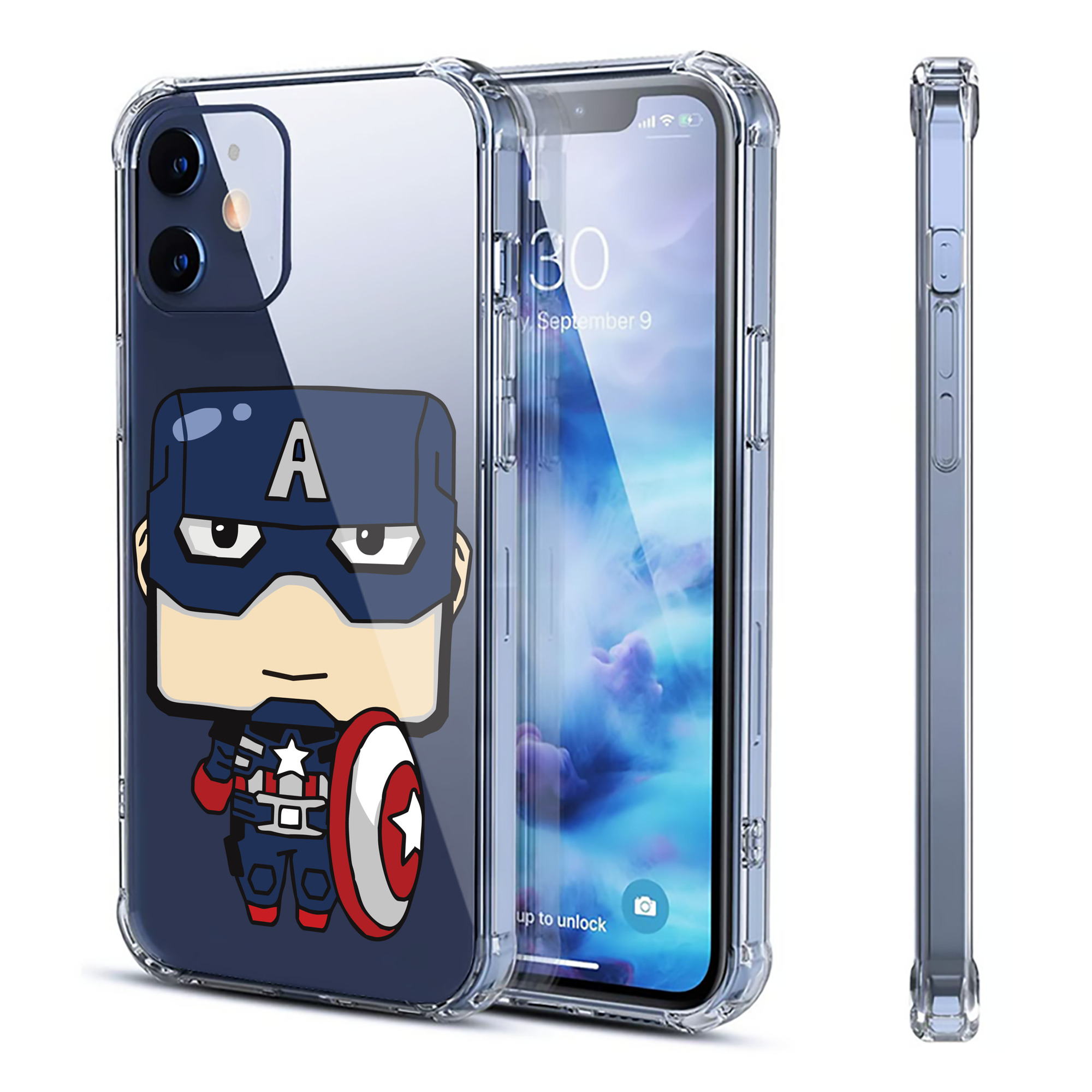 （画像用） アベンジャーズ The Avengers 【iPhone 12シリーズ対応】透明スマホケース（クリアソフトケース）